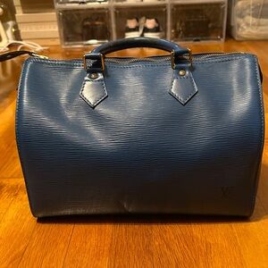 Louis Vuitton Blue Epi Leather Tote